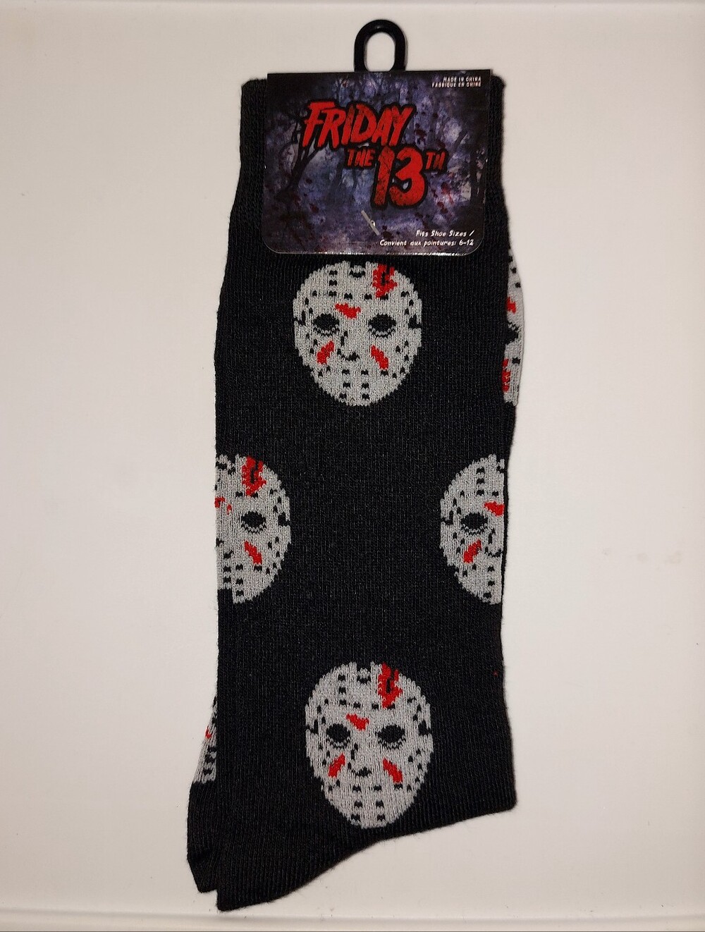 Friday The 13th Jason's Masm Men's Black Novelty Socks